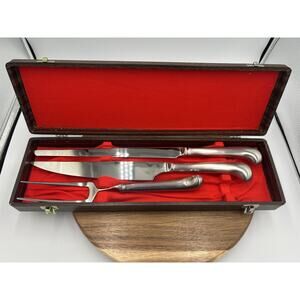 Vintage Ekco Eterna Stainless Steel Carving Set 3 Piece Knife Fork Japan Boxed